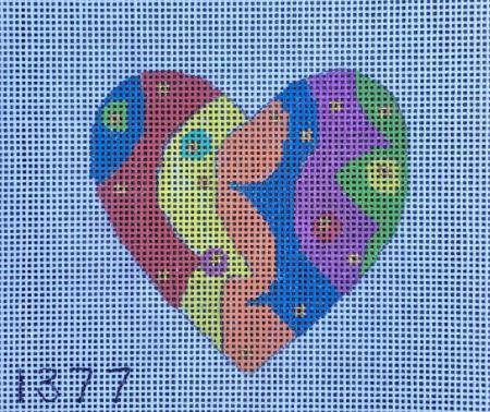 click here to view larger image of Heart - 1377 (hand painted canvases)