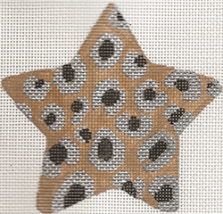 click here to view larger image of Star - Burlap Leopard (hand painted canvases)