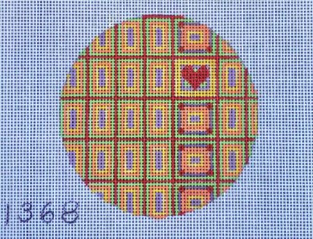 click here to view larger image of Round Ornament - 1368 (hand painted canvases)