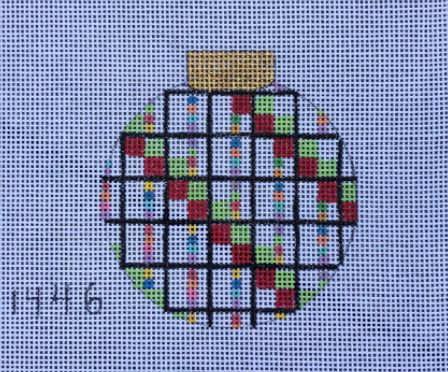 click here to view larger image of Grid Ornament (hand painted canvases)