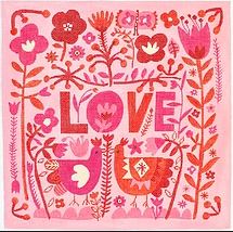 click here to view larger image of LOVE with Flowers & Chickens (hand painted canvases 2)