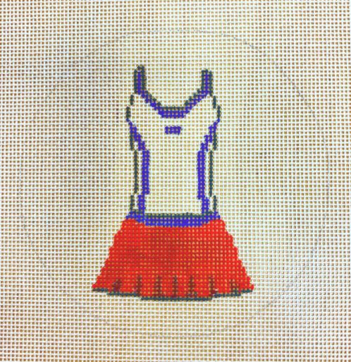 click here to view larger image of Tennis Dress Red  (hand painted canvases)
