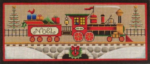 click here to view larger image of Christmas Train (hand painted canvases)