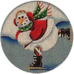 click here to view larger image of Skating Snowgirl (hand painted canvases)
