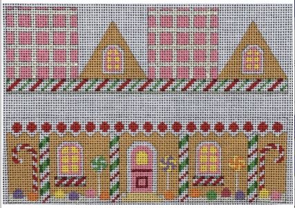 click here to view larger image of Gingerbread Christmas House 1 (square) Hinged Box (hand painted canvases)