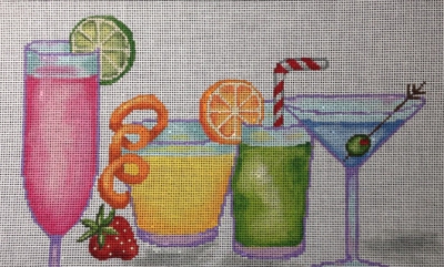 click here to view larger image of Summer Drinks (hand painted canvases)