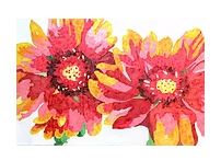 click here to view larger image of Painters Blanket Flower Rug (hand painted canvases)