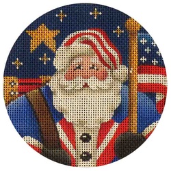 click here to view larger image of Patriotic Santa (hand painted canvases)