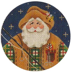 click here to view larger image of Fishing Santa (hand painted canvases)