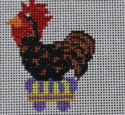 click here to view larger image of Purple Rooster (hand painted canvases)