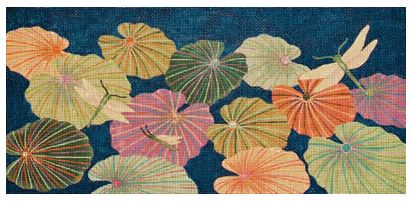 click here to view larger image of Dragonflies and Lily Pads (hand painted canvases)
