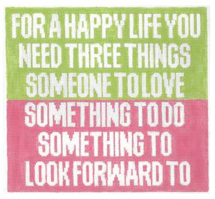 click here to view larger image of For a Happy Life (hand painted canvases)