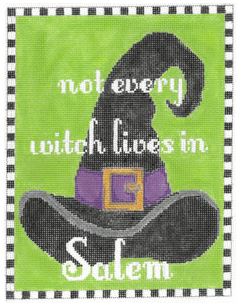 click here to view larger image of Not Every Witch lives in Salem (hand painted canvases)