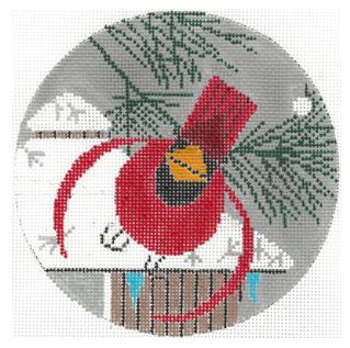 click here to view larger image of Winter - Cardinal Male (hand painted canvases)