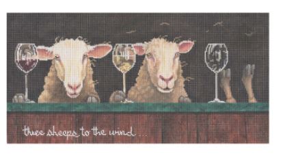 click here to view larger image of Three Sheep to the Wind (hand painted canvases)