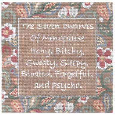 click here to view larger image of Seven Dwarves of Menopause (hand painted canvases)