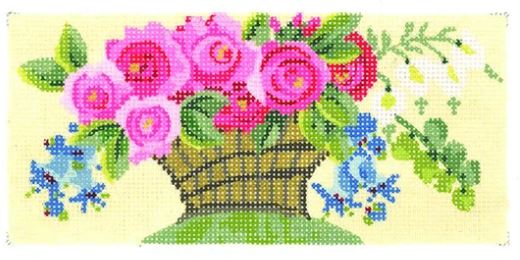 click here to view larger image of Victoria Rose Basket (hand painted canvases)