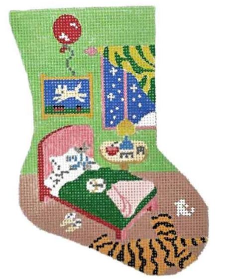 click here to view larger image of Goodnight Moon Mini Sock (hand painted canvases)