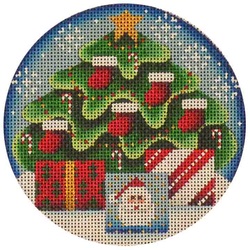 click here to view larger image of December Ornament (hand painted canvases)