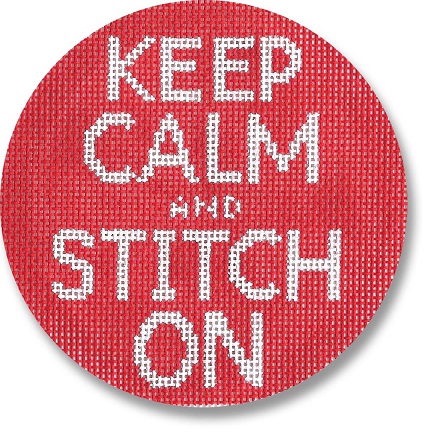click here to view larger image of Keep Calm and Stitch On (hand painted canvases)