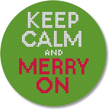 click here to view larger image of Keep Calm and Merry On (hand painted canvases)