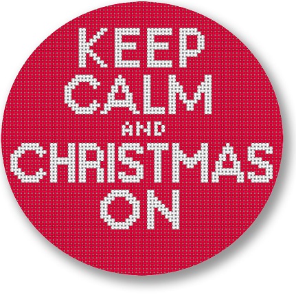 click here to view larger image of Keep Calm and Christmas On (hand painted canvases)