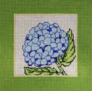 click here to view larger image of Hydrangea w/Green Border (hand painted canvases)