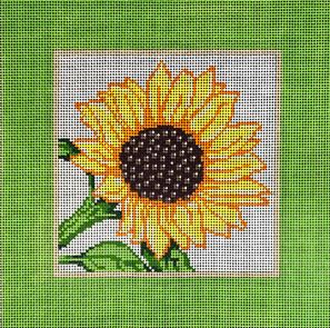 click here to view larger image of Sunflower w/Green Border (hand painted canvases)