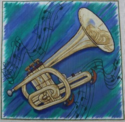 click here to view larger image of Trumpet (hand painted canvases)