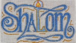 click here to view larger image of Shalom Ornament (hand painted canvases)