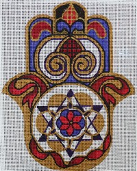 click here to view larger image of Hamsa Star (hand painted canvases)