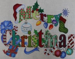 click here to view larger image of Merry Christmas (hand painted canvases)