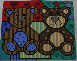 click here to view larger image of Teddy Bears (hand painted canvases)