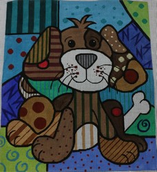 click here to view larger image of Dog (hand painted canvases)