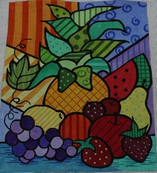 click here to view larger image of Fruit (hand painted canvases)