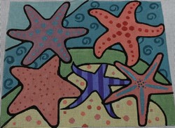 click here to view larger image of Starfish (hand painted canvases)