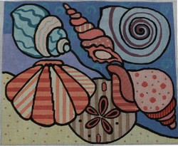 click here to view larger image of Sea Shells  (hand painted canvases)