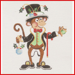 click here to view larger image of Monkey w/Tux and Top Hat   (hand painted canvases)