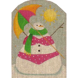 click here to view larger image of Tan Snowman (hand painted canvases)