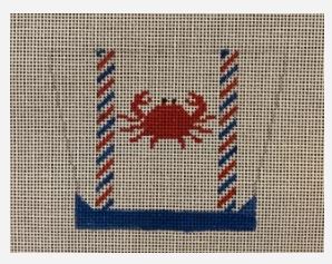 click here to view larger image of Tote Bag - Crab (hand painted canvases)