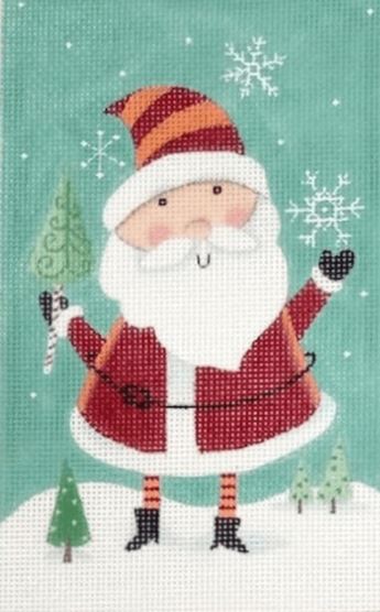 click here to view larger image of Happy Santa  (hand painted canvases)