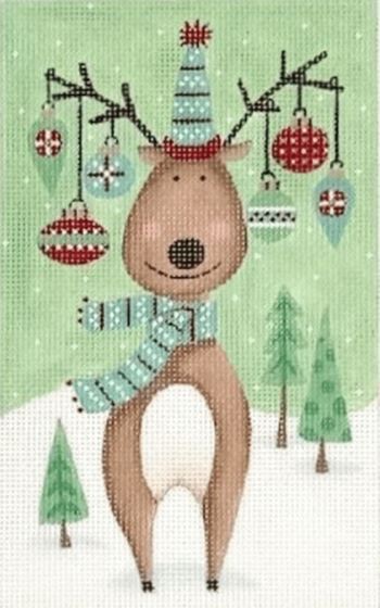 click here to view larger image of Happy Reindeer (hand painted canvases)
