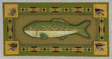 click here to view larger image of Trout (hand painted canvases)