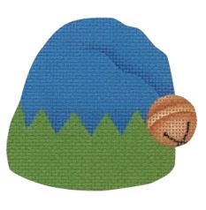 click here to view larger image of Elf Hat Blue/Green (printed canvas)