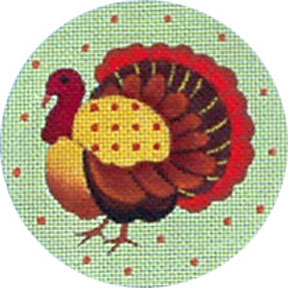 click here to view larger image of Turkey Ornament (hand painted canvases)