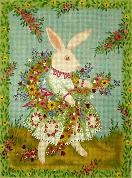 click here to view larger image of Pretty Bunny (hand painted canvases)