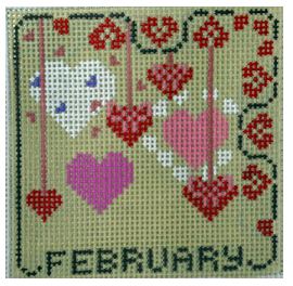 click here to view larger image of February  (hand painted canvases)