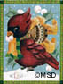 click here to view larger image of Woodland Ornament - Cardinal (hand painted canvases)