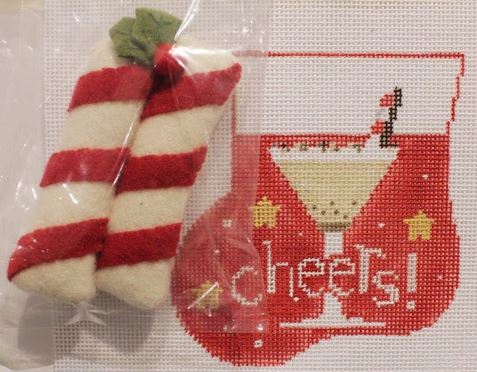 click here to view larger image of Cheers ! Eggnog (hand painted canvases)