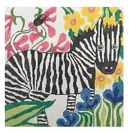 click here to view larger image of Garden Zebra (hand painted canvases)